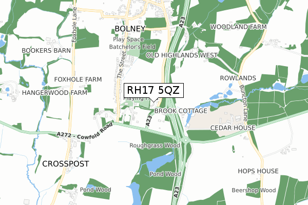 RH17 5QZ map - small scale - OS Open Zoomstack (Ordnance Survey)