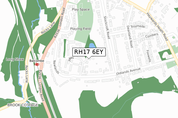 RH17 6EY map - large scale - OS Open Zoomstack (Ordnance Survey)