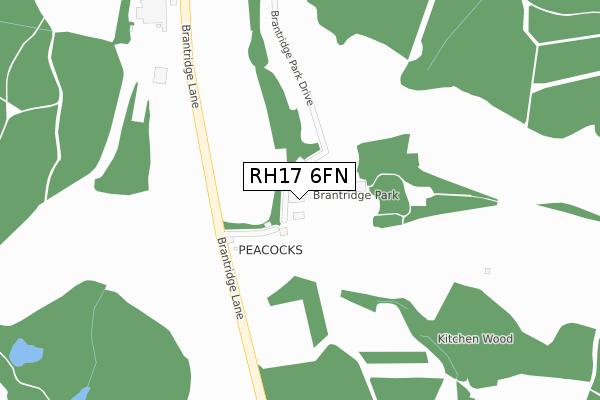 RH17 6FN map - large scale - OS Open Zoomstack (Ordnance Survey)