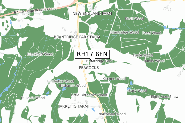 RH17 6FN map - small scale - OS Open Zoomstack (Ordnance Survey)