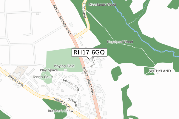 RH17 6GQ map - large scale - OS Open Zoomstack (Ordnance Survey)