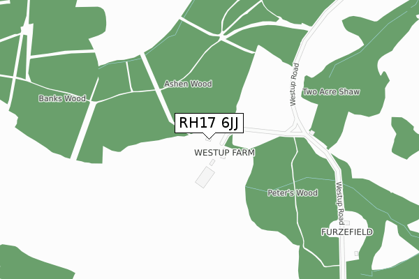 RH17 6JJ map - large scale - OS Open Zoomstack (Ordnance Survey)