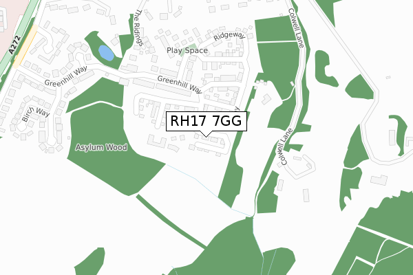 RH17 7GG map - large scale - OS Open Zoomstack (Ordnance Survey)