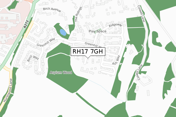 RH17 7GH map - large scale - OS Open Zoomstack (Ordnance Survey)