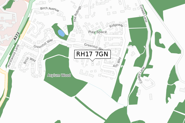 RH17 7GN map - large scale - OS Open Zoomstack (Ordnance Survey)