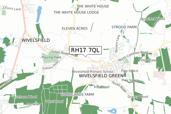 RH17 7QL map - small scale - OS Open Zoomstack (Ordnance Survey)