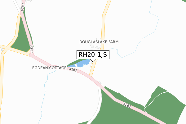 RH20 1JS map - large scale - OS Open Zoomstack (Ordnance Survey)