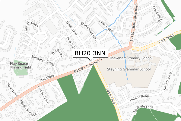 RH20 3NN map - large scale - OS Open Zoomstack (Ordnance Survey)