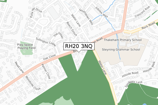 RH20 3NQ map - large scale - OS Open Zoomstack (Ordnance Survey)