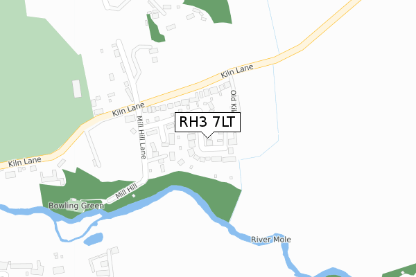 RH3 7LT map - large scale - OS Open Zoomstack (Ordnance Survey)