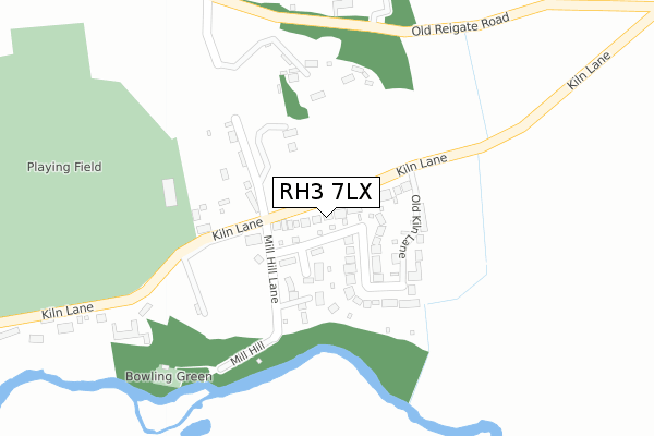 RH3 7LX map - large scale - OS Open Zoomstack (Ordnance Survey)