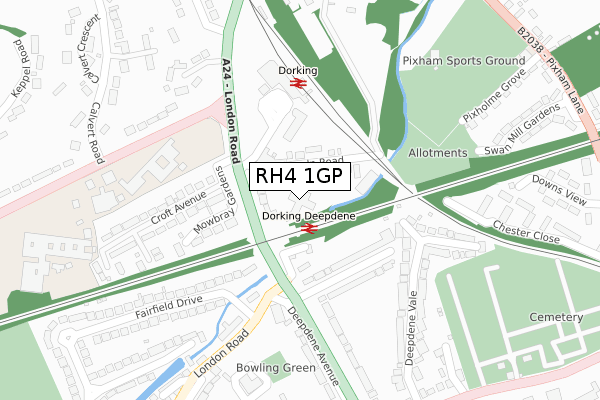 RH4 1GP map - large scale - OS Open Zoomstack (Ordnance Survey)