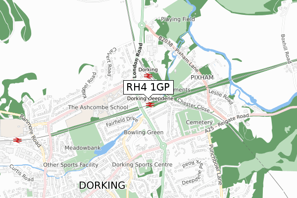 RH4 1GP map - small scale - OS Open Zoomstack (Ordnance Survey)