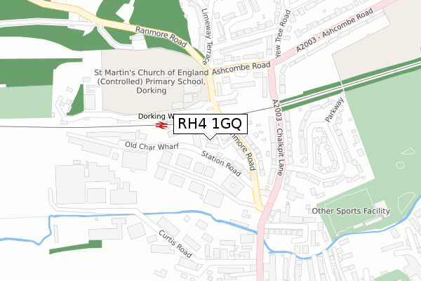 RH4 1GQ map - large scale - OS Open Zoomstack (Ordnance Survey)