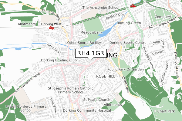 RH4 1GR map - small scale - OS Open Zoomstack (Ordnance Survey)