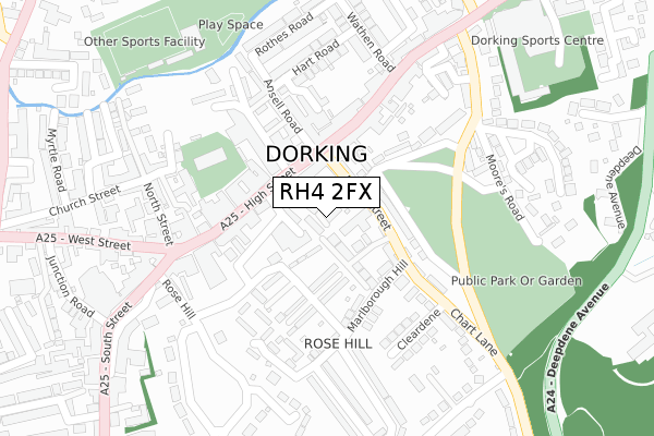 RH4 2FX map - large scale - OS Open Zoomstack (Ordnance Survey)