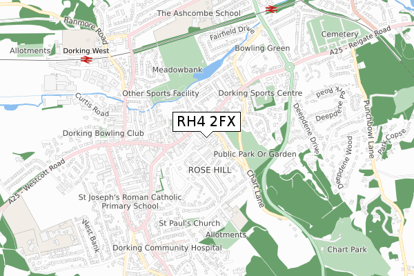 RH4 2FX map - small scale - OS Open Zoomstack (Ordnance Survey)