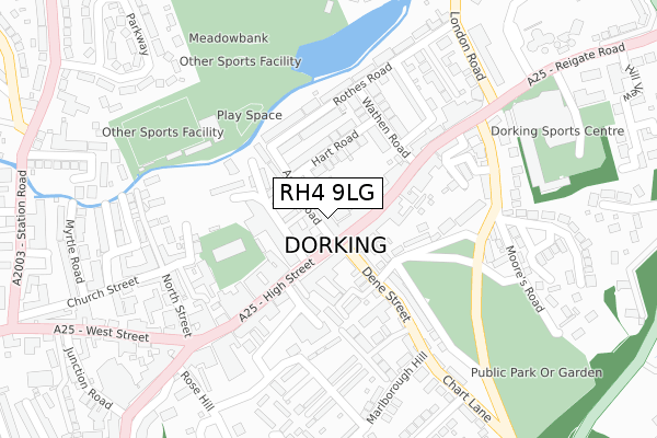 RH4 9LG map - large scale - OS Open Zoomstack (Ordnance Survey)