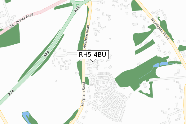 RH5 4BU map - large scale - OS Open Zoomstack (Ordnance Survey)