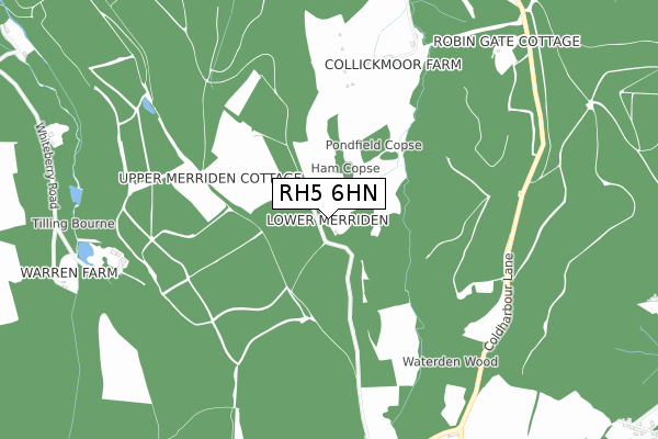 RH5 6HN map - small scale - OS Open Zoomstack (Ordnance Survey)