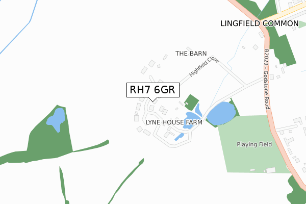 RH7 6GR map - large scale - OS Open Zoomstack (Ordnance Survey)