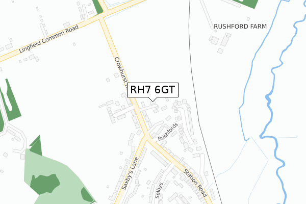 RH7 6GT map - large scale - OS Open Zoomstack (Ordnance Survey)