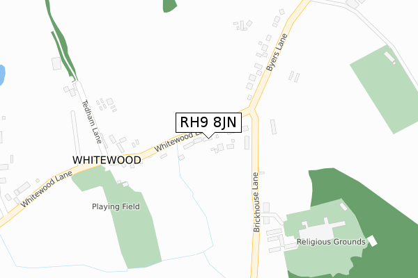 RH9 8JN map - large scale - OS Open Zoomstack (Ordnance Survey)