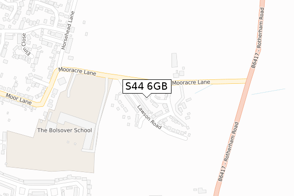 S44 6GB map - large scale - OS Open Zoomstack (Ordnance Survey)