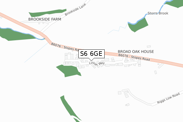S6 6GE map - large scale - OS Open Zoomstack (Ordnance Survey)