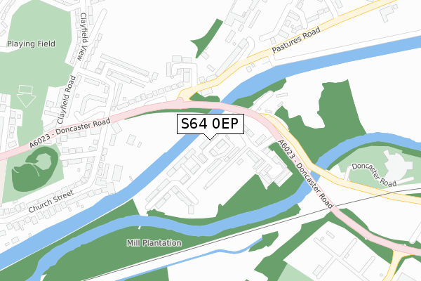 S64 0EP map - large scale - OS Open Zoomstack (Ordnance Survey)