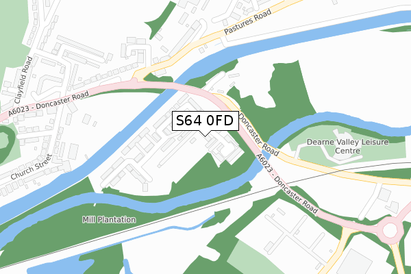 S64 0FD map - large scale - OS Open Zoomstack (Ordnance Survey)