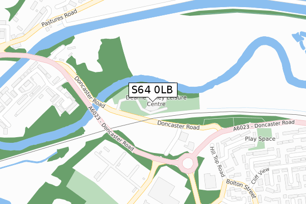 S64 0LB map - large scale - OS Open Zoomstack (Ordnance Survey)