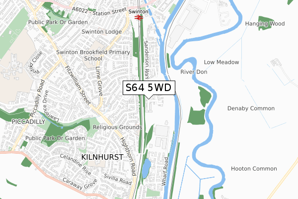 S64 5WD map - small scale - OS Open Zoomstack (Ordnance Survey)