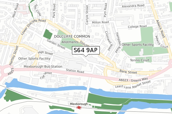 S64 9AP map - large scale - OS Open Zoomstack (Ordnance Survey)