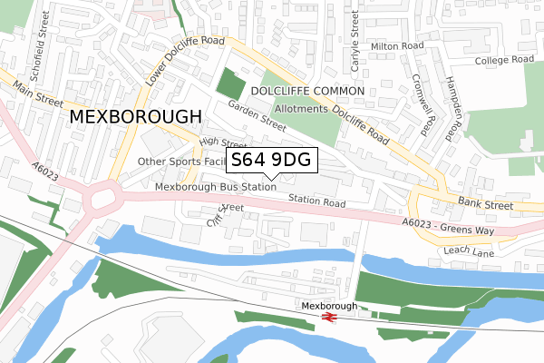 S64 9DG map - large scale - OS Open Zoomstack (Ordnance Survey)