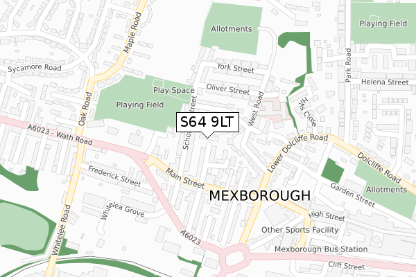 S64 9LT map - large scale - OS Open Zoomstack (Ordnance Survey)