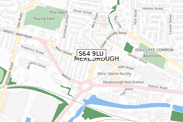 S64 9LU map - large scale - OS Open Zoomstack (Ordnance Survey)