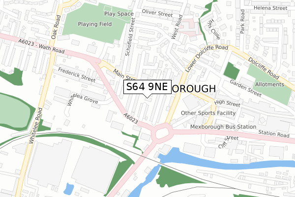 S64 9NE map - large scale - OS Open Zoomstack (Ordnance Survey)