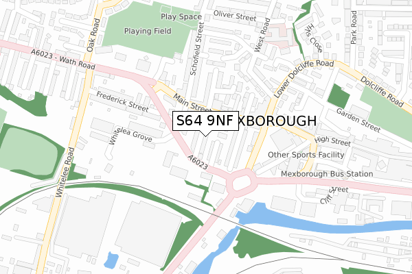 S64 9NF map - large scale - OS Open Zoomstack (Ordnance Survey)