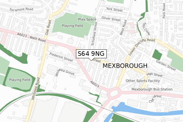 S64 9NG map - large scale - OS Open Zoomstack (Ordnance Survey)