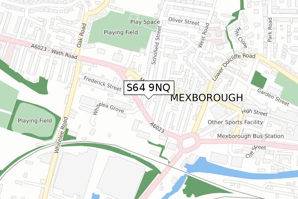 S64 9NQ map - large scale - OS Open Zoomstack (Ordnance Survey)