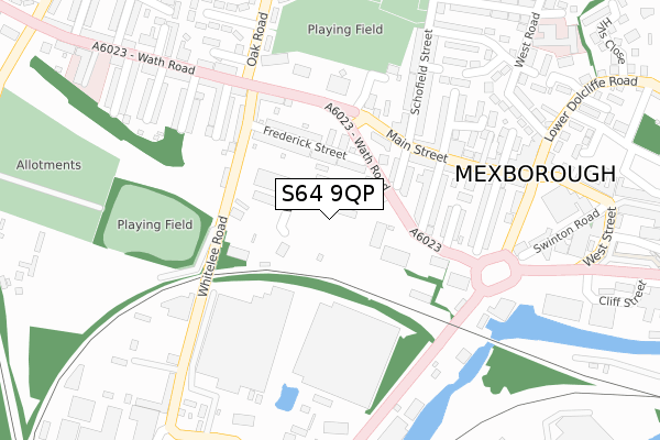 S64 9QP map - large scale - OS Open Zoomstack (Ordnance Survey)