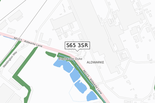 S65 3SR map - large scale - OS Open Zoomstack (Ordnance Survey)