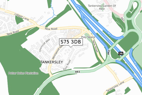 S75 3DB map - large scale - OS Open Zoomstack (Ordnance Survey)