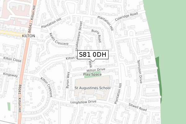 S81 0DH map - large scale - OS Open Zoomstack (Ordnance Survey)