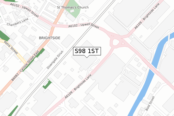 S98 1ST map - large scale - OS Open Zoomstack (Ordnance Survey)