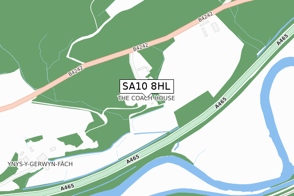 SA10 8HL map - large scale - OS Open Zoomstack (Ordnance Survey)