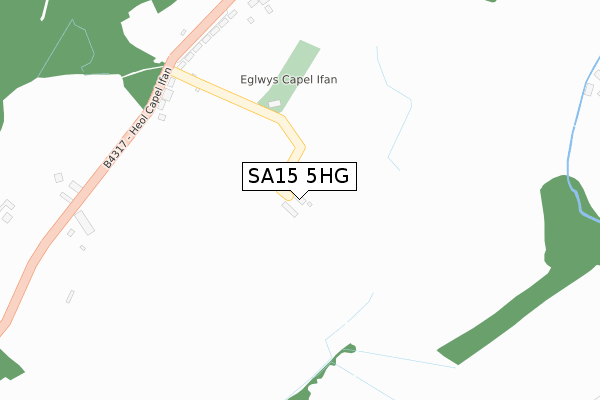 SA15 5HG map - large scale - OS Open Zoomstack (Ordnance Survey)