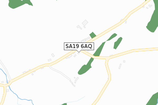 SA19 6AQ map - large scale - OS Open Zoomstack (Ordnance Survey)