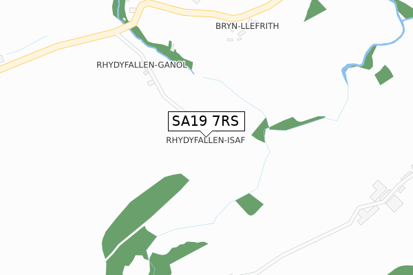 SA19 7RS map - large scale - OS Open Zoomstack (Ordnance Survey)